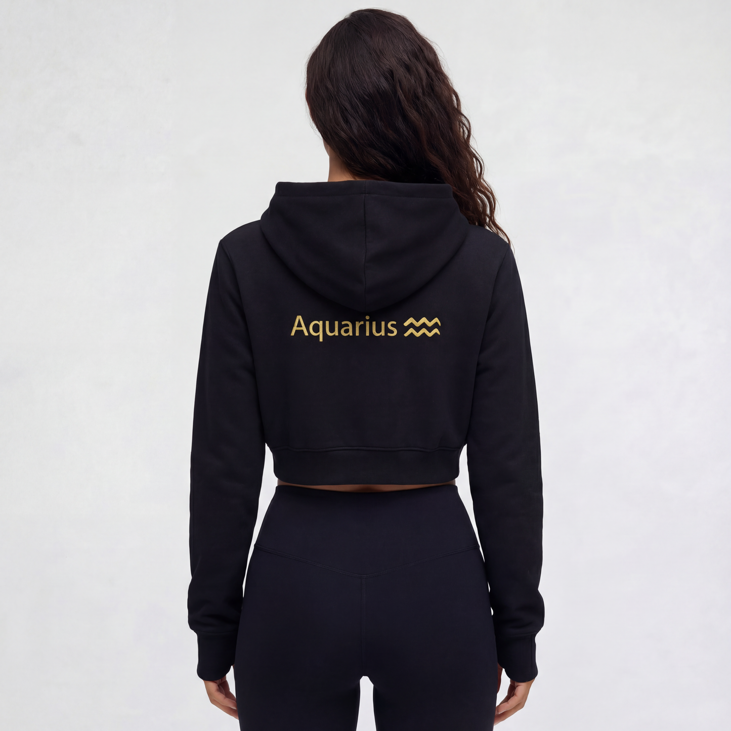 Aquarius Cropped Hoodie