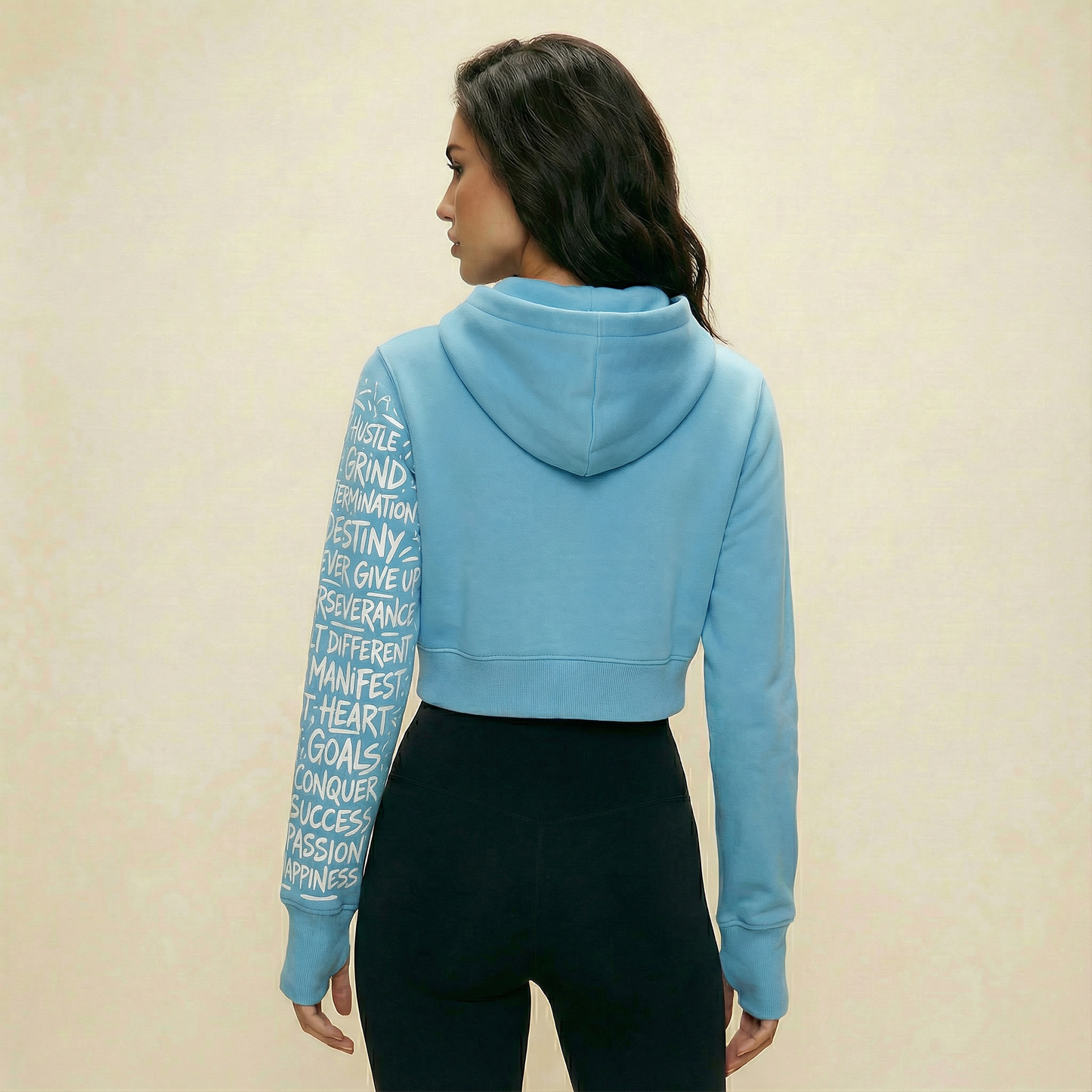 Hustle With Grace Cropped Hoodie