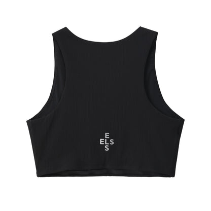 Ribbed Scoop-Neck Bra
