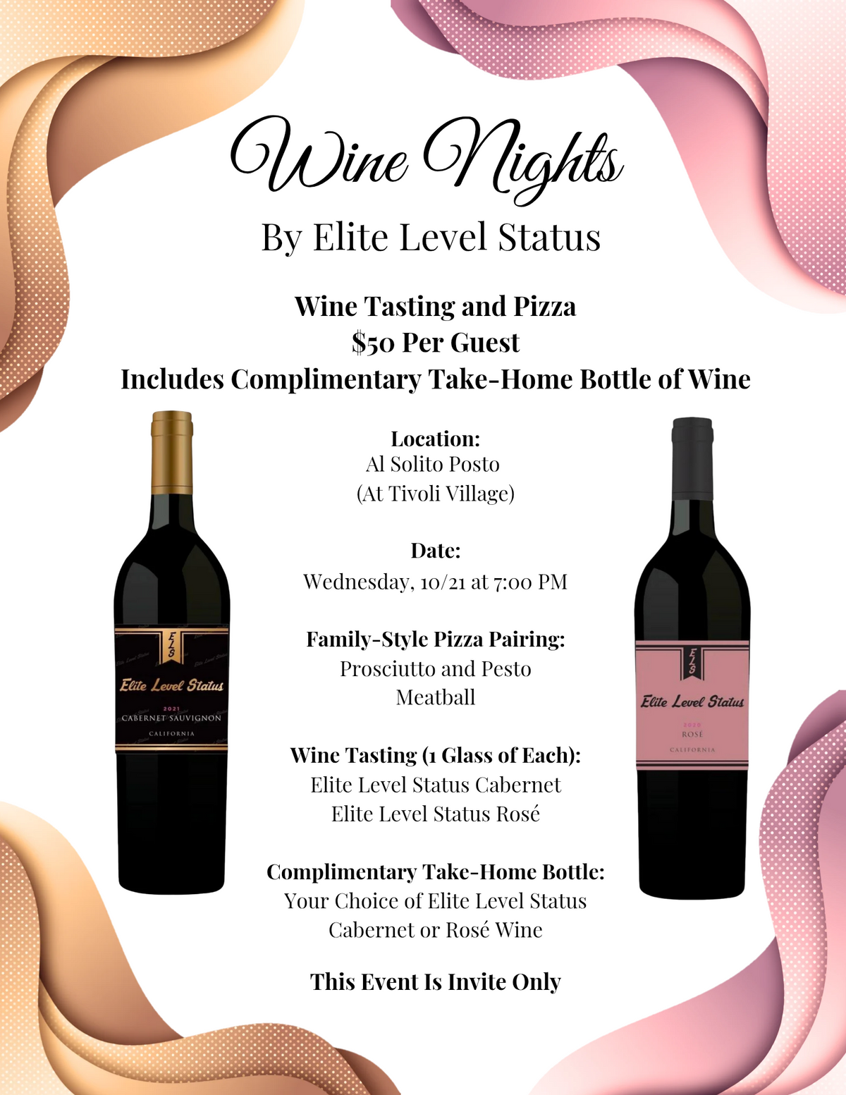 Oct 21: Wine Night & Family-Style Pizza at Al Solito Posto