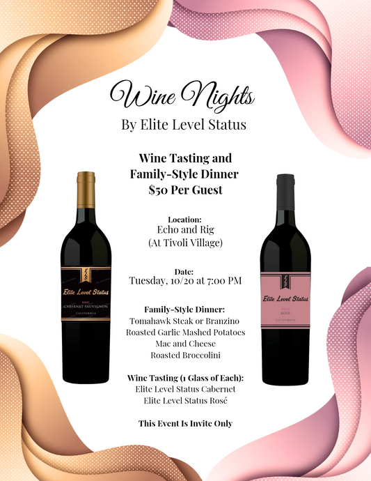 Oct 20: Wine Tasting & Family-Style Dinner at Echo & Rig