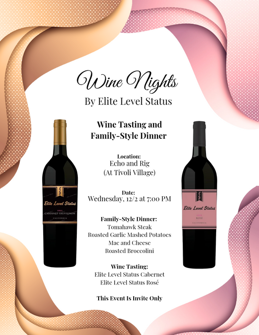 RSVP 12/2: Wine Night & Family-Style Dinner at Echo & Rig