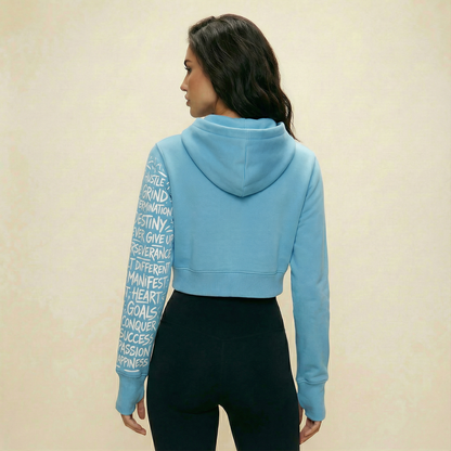 Hustle With Grace Cropped Hoodie