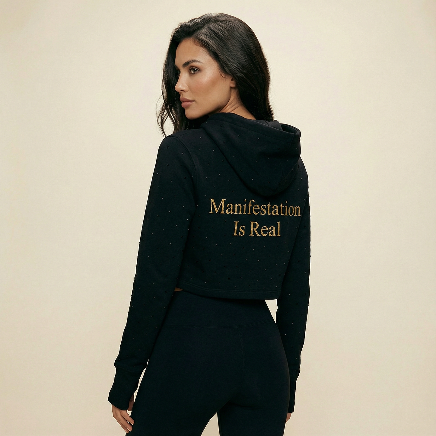 Angel Numbers Cropped Hoodie